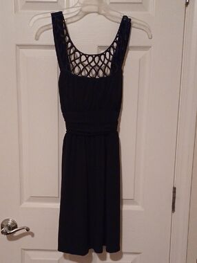 <> Love Tease Sleeveless Black Dress with Cute Back